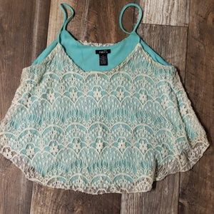 Lace crop top tank